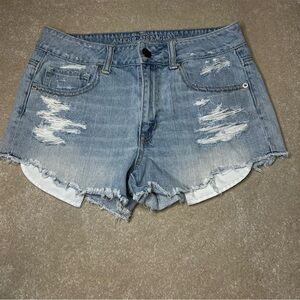 American Eagle‎ Distressed Short Denim Jeans Shorts cutoff women's 6